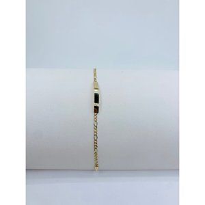 ❤️ Real 10k Gold Bracelet ID Figaro Kids ❤️ 6” baby